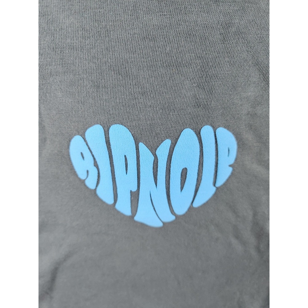 RIPNDIP‎ Ribnlove Cropped Baby Tee Charcoal Grey Size Large Heart Logo - Picture 2 of 10